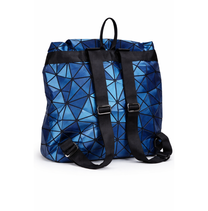 Geometric Prism Blue Backpack