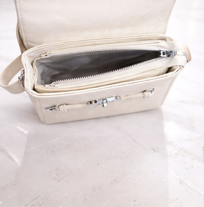 Elegant Cream Sling Handbag for Women
