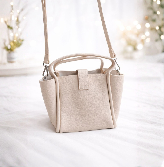 Elegant Cream Mini Handbag for Women