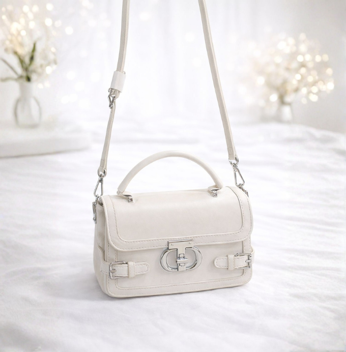 Elegant Cream Sling Handbag for Women