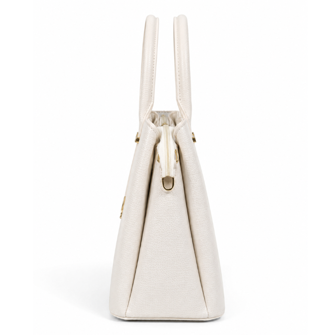 Elegant Ivory Structured Handbag for Everyday Luxury