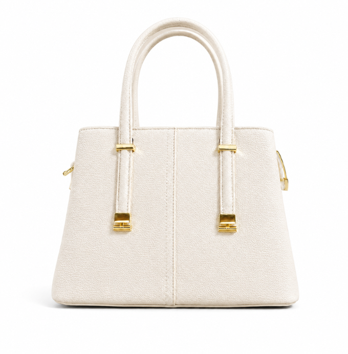 Elegant Ivory Structured Handbag for Everyday Luxury