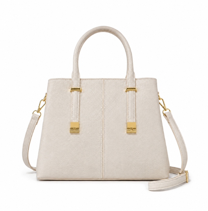 Elegant Ivory Structured Handbag for Everyday Luxury