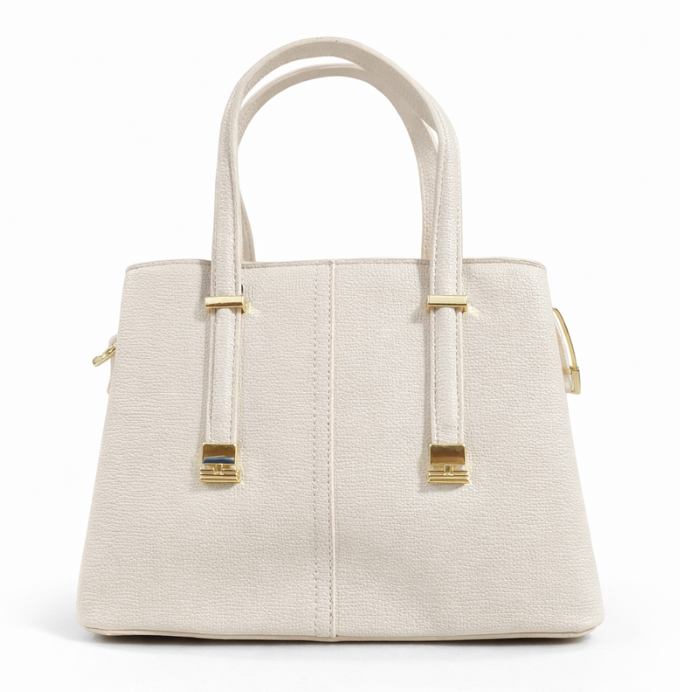 Elegant Ivory Structured Handbag for Everyday Luxury