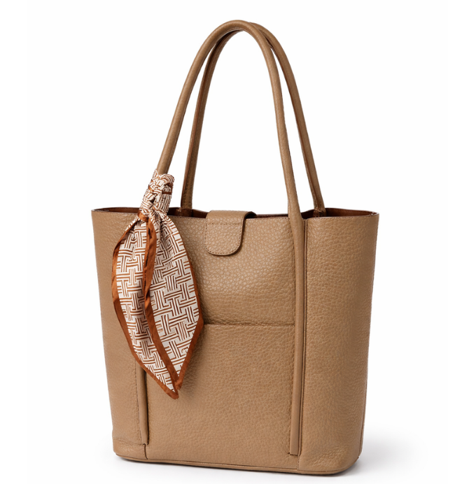 Women’s Dual Tone Tote Bag – Sage Grey & Light Grey Shoulder Tote