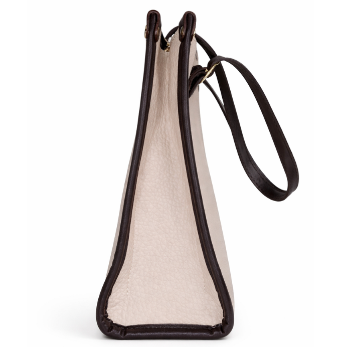 Elegant Pebbled Leather Tote Bag with Detachable Strap