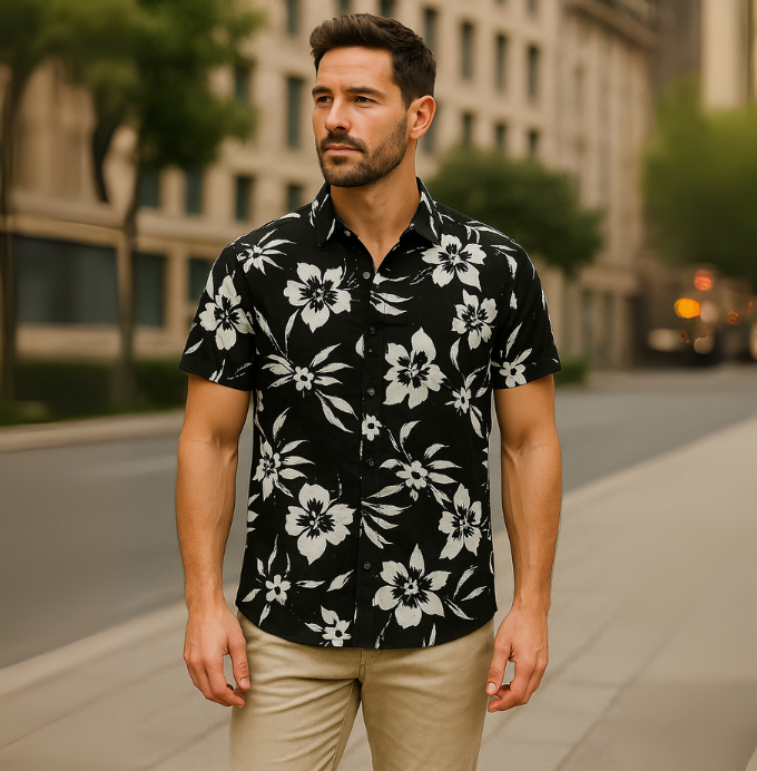 Midnight Bloom Hawaiian Shirt