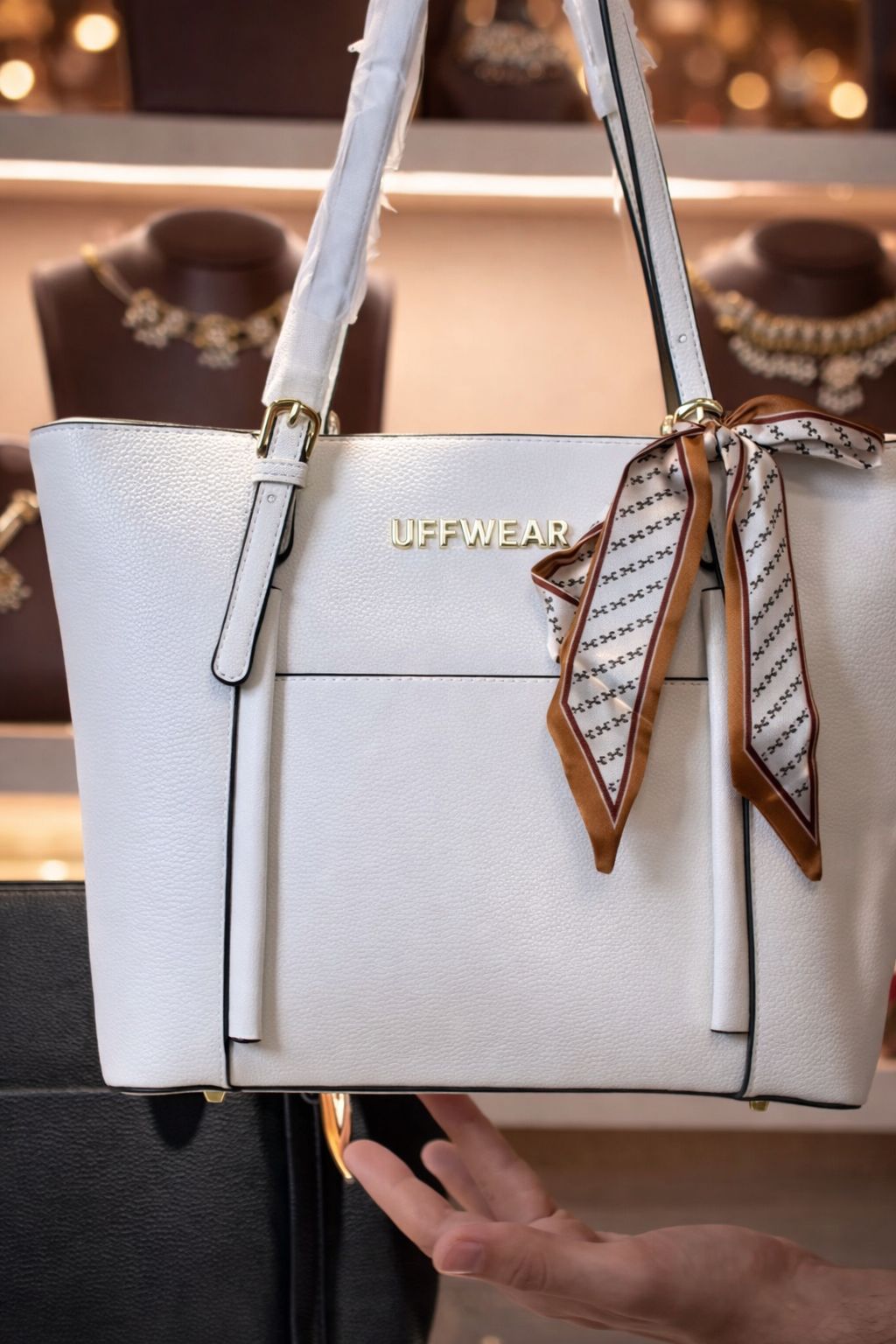 UFFWEAR Premium Executive White Tote Bag