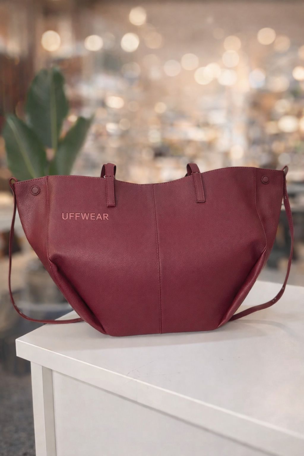 UFFWEAR Maroon Premium Shoulder Tote