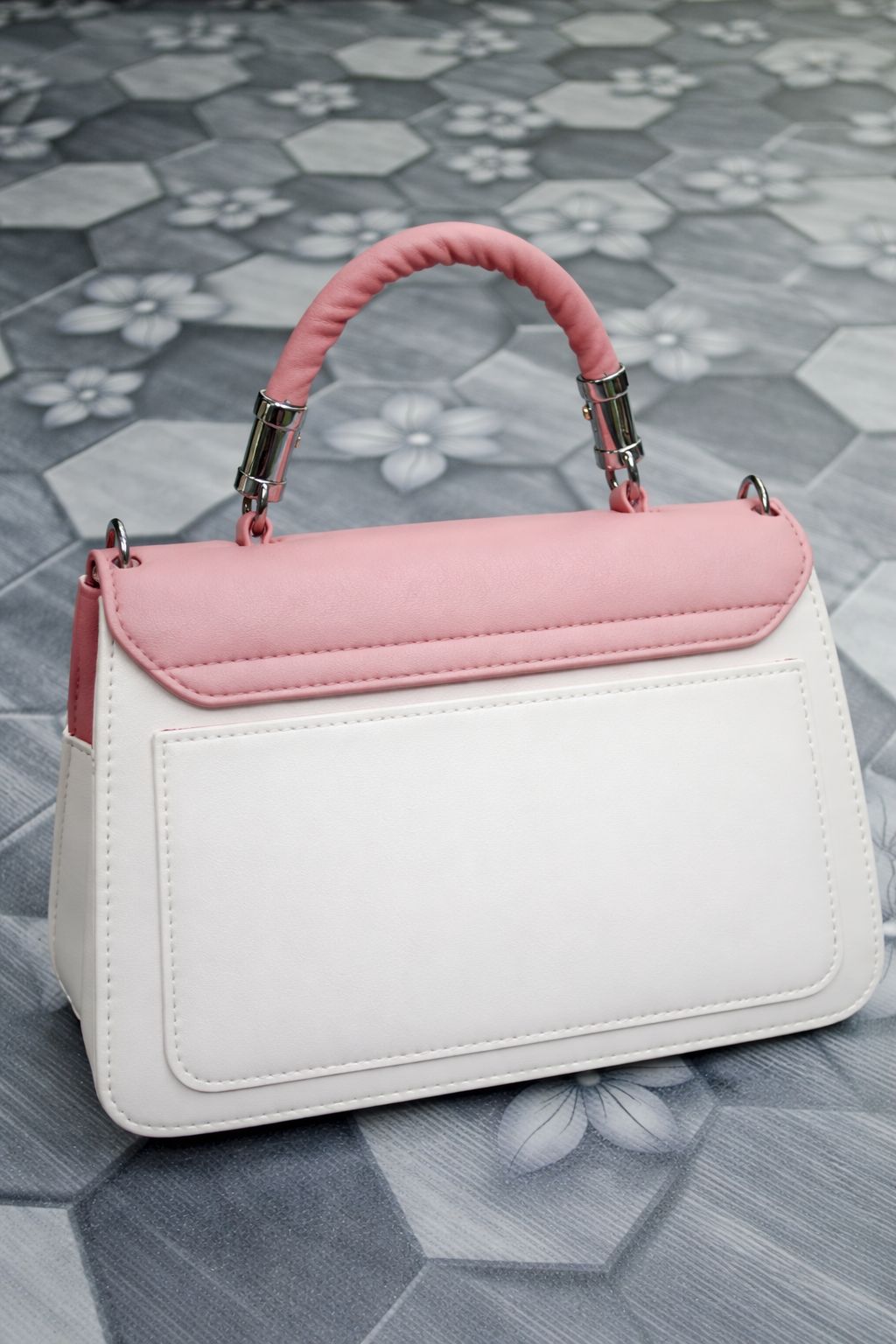 UFFWEAR Pink & White Luxury Handbag