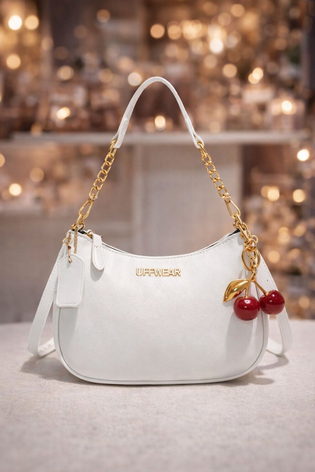 UFFWEAR Premium White Cherry Shoulder Bag