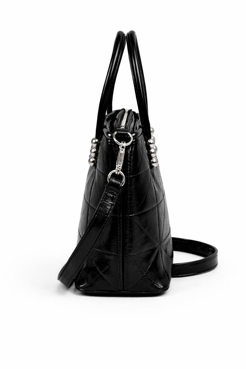 Elegant Black Quilted Sling Bag for Women